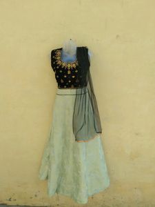 Black Velvet Lehanga Choli