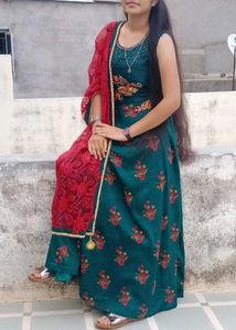 Floral Print Anarkali Suit