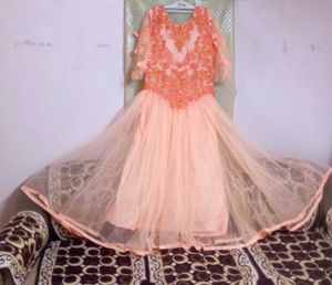 Very Beautiful Pich Colour Long Gown