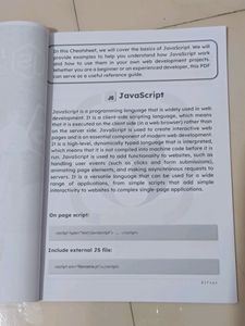 HTML, CSS &amp; JavaScript  Printed On A4