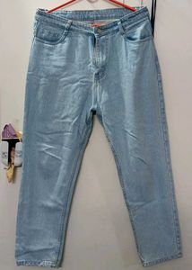 MK Trends Light Blue High‑Rise Straight Jeans