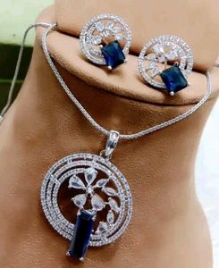 American Diamond pendant Necklace Set