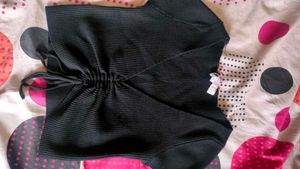 Black Cinched Waist Top