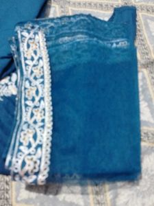 Teal Embellished Salwar Kameez