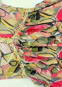Floral Print Dress Frock