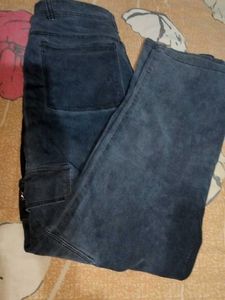Trendy Dark Blue Cargo Pants