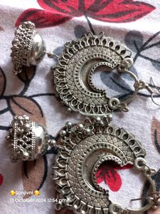 Shimmering Oxidized Unique Earrings
