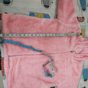 Baby Pink Colour Woolen Jacket