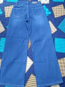 Blue Wide Leg Jeans