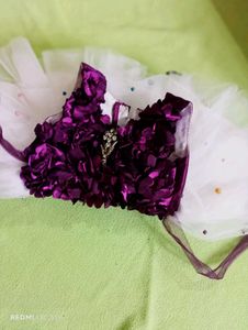 Cute Purple &amp; White Dress