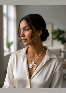 Orchid Pendant Necklace