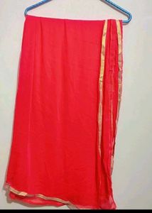 Red Party Wear Suit Salwar &amp; Dupatta For 50 Bust