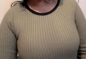 Olive Green Ribbed Knit sweater