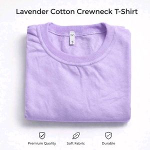 Lavender Crewneck Cotton Tee