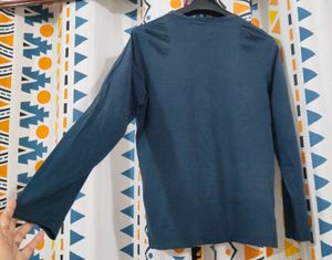 Dark Blue/Black Mock Neck Long Sleeve T-shirt