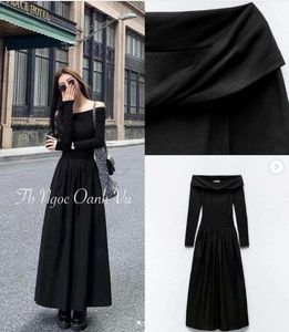 Zara Black Off-the-Shoulder Dress