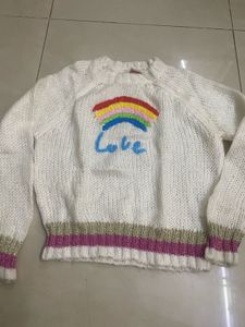 Rainbow Sweater 5-6 Yrs( FESTIVE OFFER)