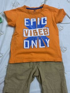 Combo Of Shorts With 3 Tshirts