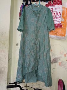 Green Printed Casual Dress