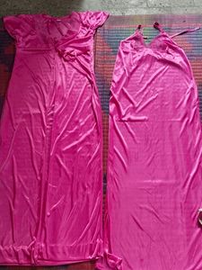 Pink Nighty Sat Length 49..