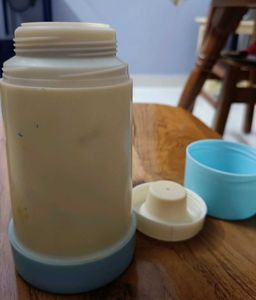 (Hot flask )Stylish Blue &amp; Beige Water Bottle