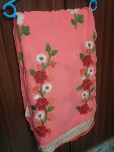 Elegant Embroidered Saree
