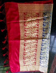 Elegant Blue Banarasi Saree With Blouse