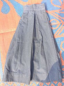 Denim Pleated Skirt