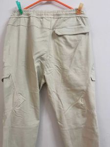 Beige Cargo Jogger Pants