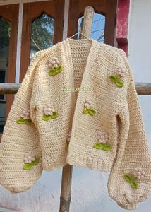 Crochet Flower Cardigan🍀
