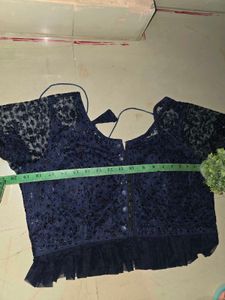 Elegant Dark BLUE net Blouse
