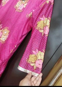 Rose  Color Ethnic Anarkali Gown For 42 Bust