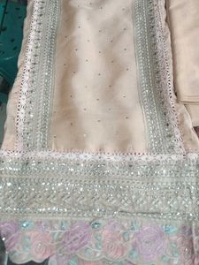 Elegant Peach Embroidered Salwar Kameez