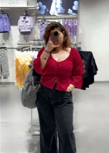 Pink Ruffle Sleeve Tie-Front Top