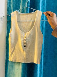 Cream Tank Top
