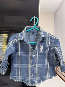 Plaid Denim Shirt & shorts