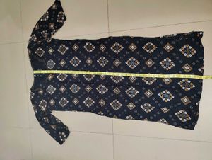Black &amp; Gold Printed Kurti