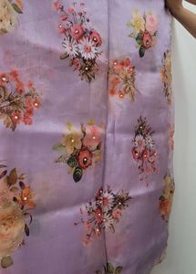 Floral Lavender Saree