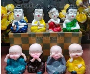 Monk And Buddha Idols- 8 Piece
