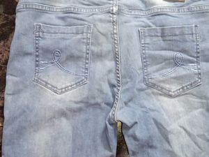 Embroidered Light Wash Jeans