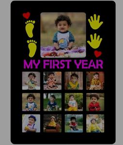 Baby 12 Months LED Frame