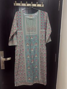 Teal Printed Kurta