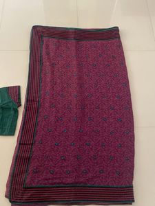 Purple Printed Saree