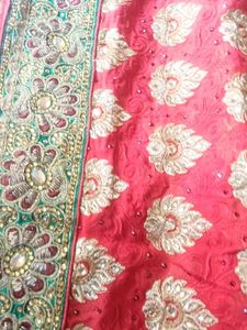 Elegant Red &amp; Gold Sari