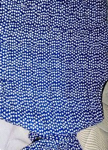 Blue &amp; White Vest with Hood