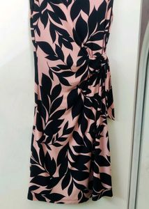 Pink And Black Fitted Dress