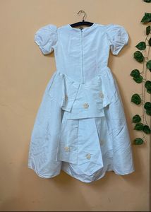 Elegant White Party Dress For Girl