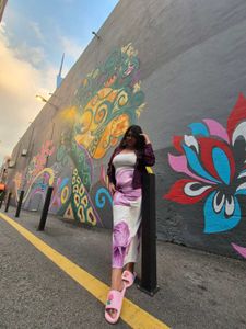 Floral Print Bodycon Maxi Dress