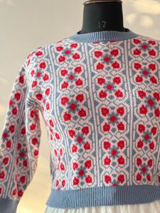 Patterned Knit Sweater