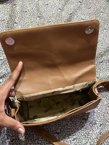Quilted Brown Sling Bag